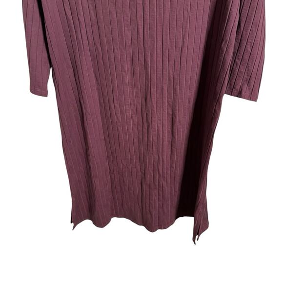 Eileen Fisher Funnel Neck 3/4 Ribbed Mini Dress XS - Picture 6 of 10